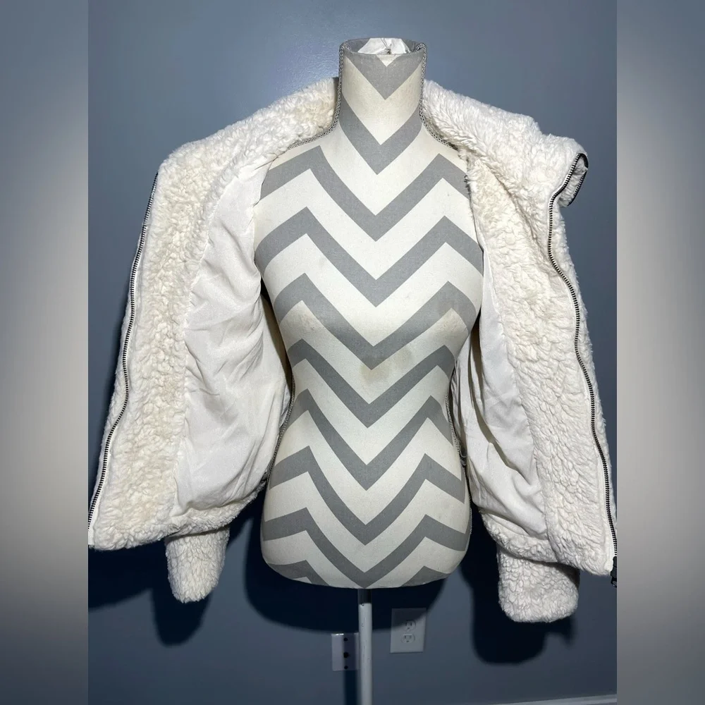 French Connection Cream Teddy Jacket - Picture 10 of 13